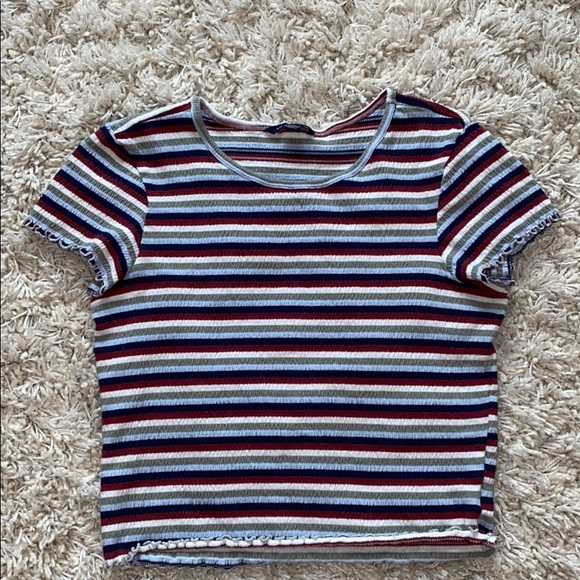 American Eagle Outfitters Tops - Striped American Eagle Ribbed shirt